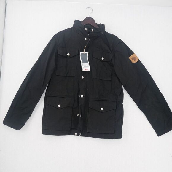NEW Fjallraven Men's Small Raven BLACK Jacket Greenland G-1000 w/ Pullout Hood - Picture 3 of 14